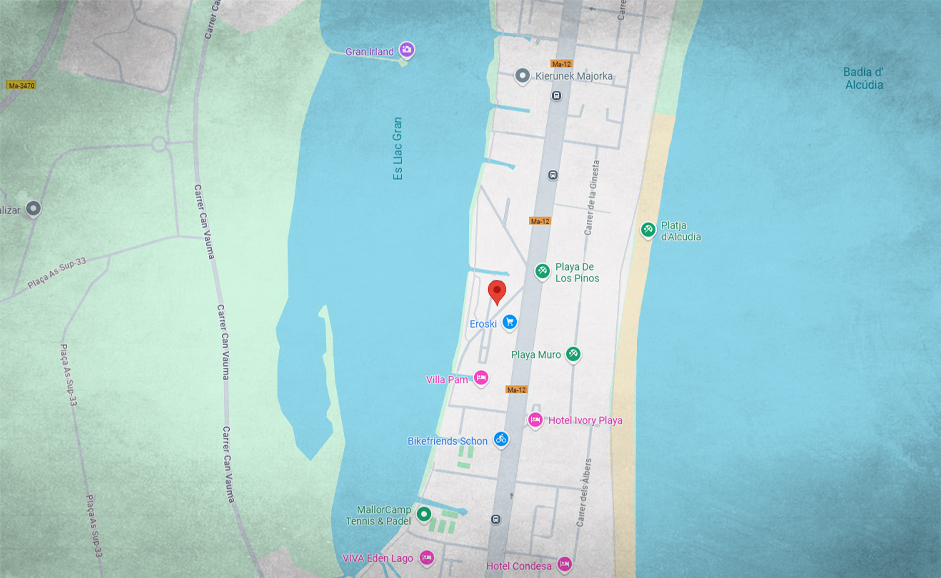 Mapa de Xiprers en Alcúdia, Mallorca